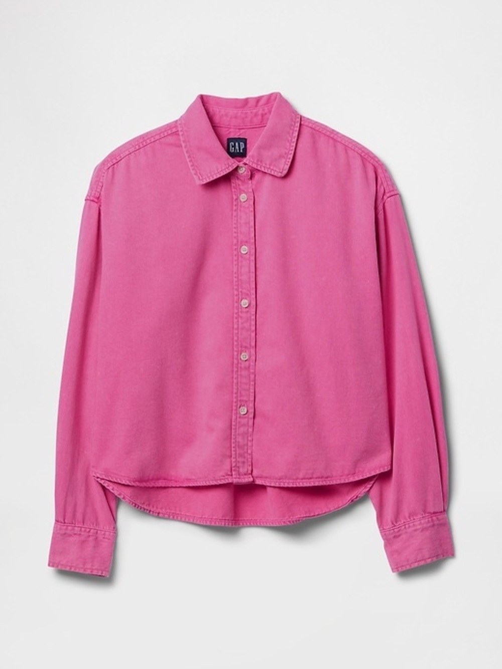 GAP Ultrasoft Denim Crop Big Shirt